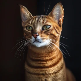 Green-Eyed Cat Close-Up