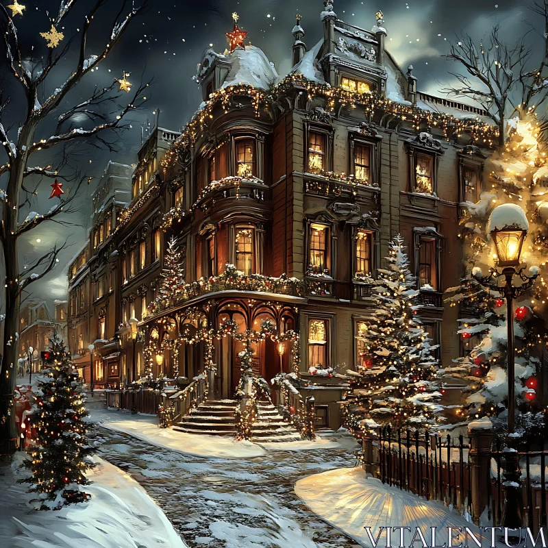 Festive Victorian Christmas Scene