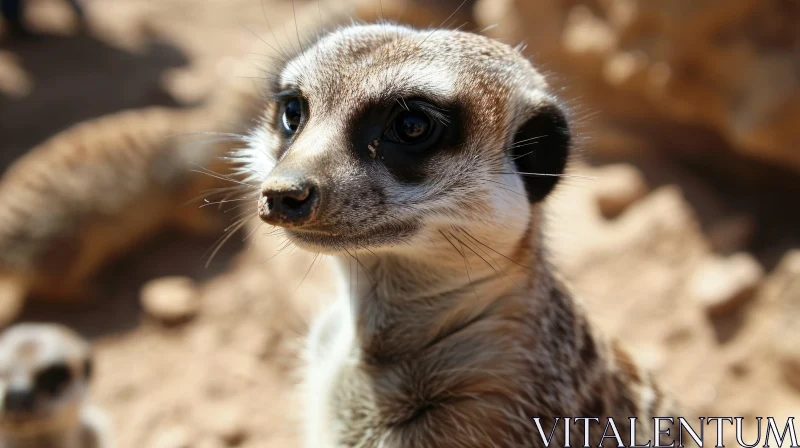 Captivating Meerkat Close-up: A Glimpse into the Wild AI Image