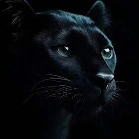 Mysterious Black Panther Portrait