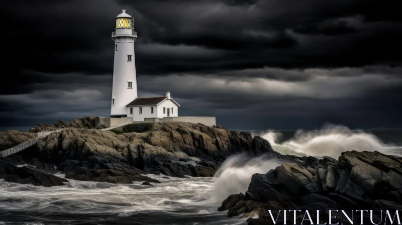 Haunting Lighthouse Photography: Dark and Moody Landscapes AI Image