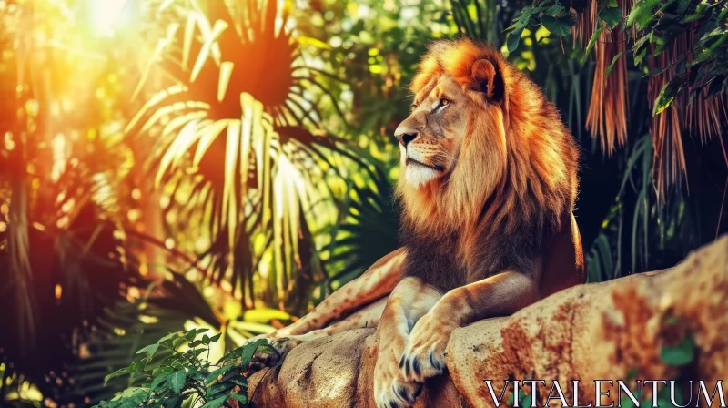 Powerful Lion in the Wild - Captivating Nature Photography AI Image