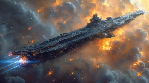 Sci-Fi Realism: Detailed Star Wars Starship Artwork in 8k