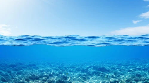 Underwater View of Blue Waves in the Ocean | Environmental Awareness