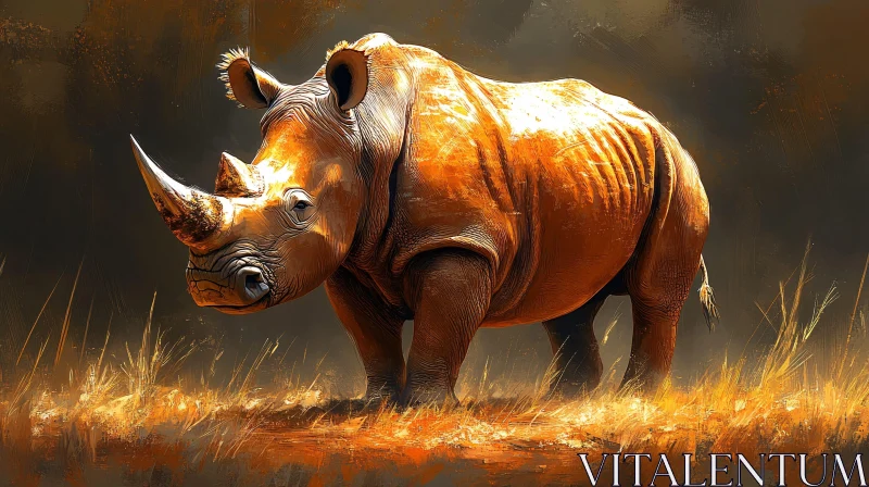 Wildlife Art: Rhino AI Image