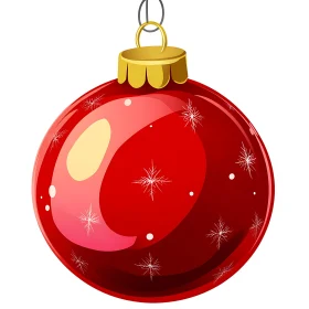 Festive Red Ornament for Christmas Decorations