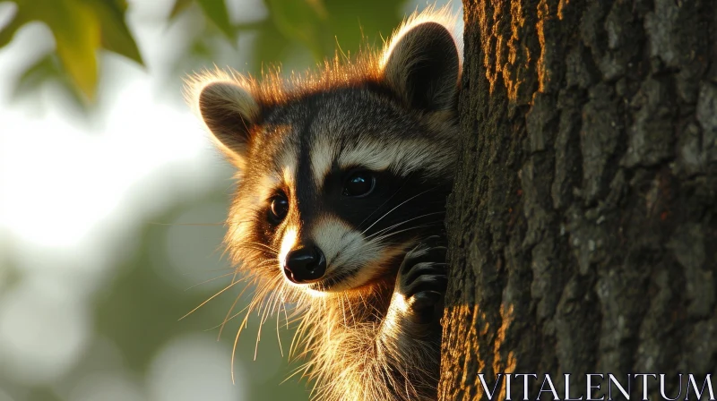 Gorgeous Wildlife Photography: Captivating Raccoon Portrait AI Image