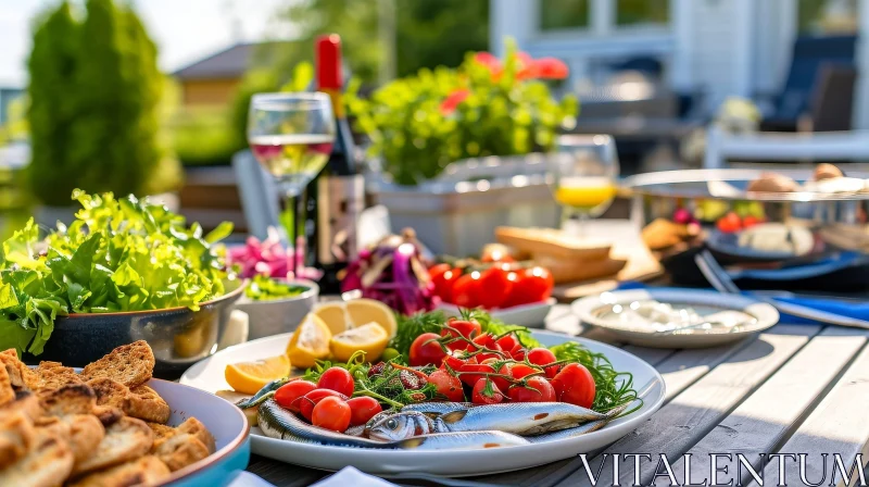 Table Setting for a Summertime Celebration | Food and Drinks AI Image