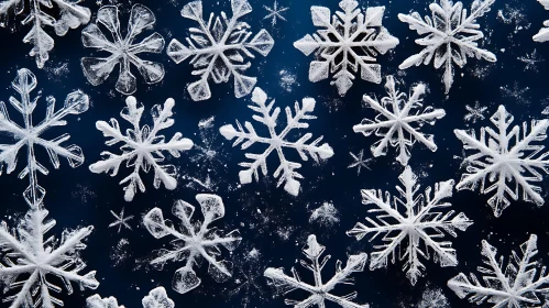 Beautiful Crystal Snowflakes Pattern