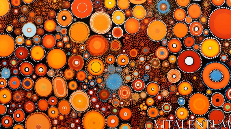 AI ART Colorful Circles Digital Painting