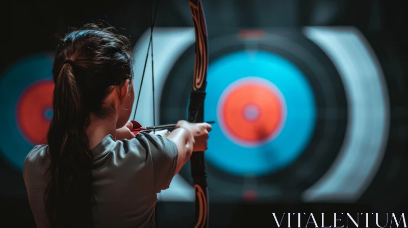 Night Archery: Immersive Experience with Emotional Intensity AI Image