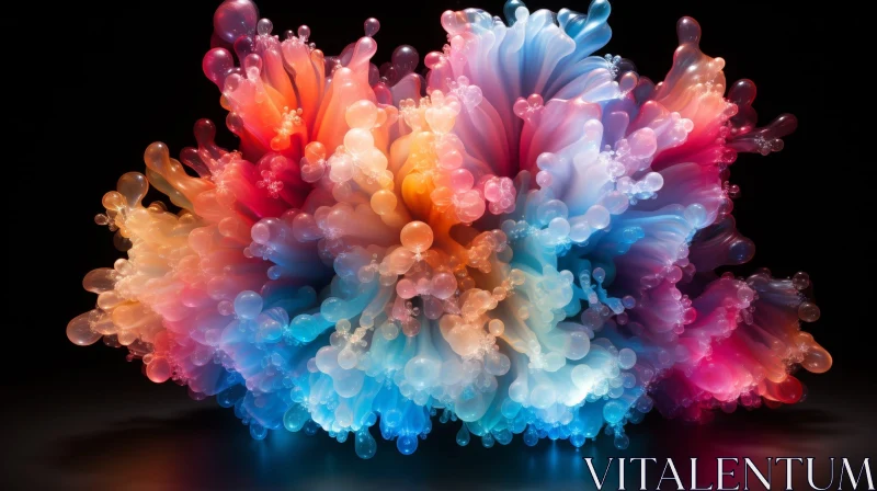 AI ART Colorful Coral Reef 3D Rendering