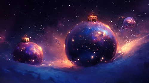 Fantasy Space-Themed Christmas Ornaments