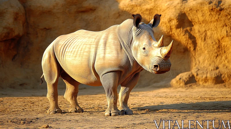 Rhinoceros in the Wild AI Image