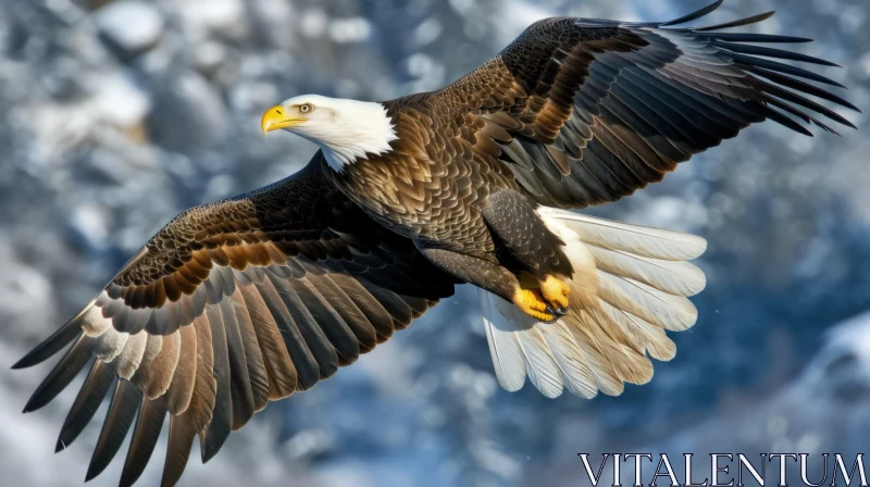 Graceful Bald Eagle Soaring in the Sky | Majestic Wildlife Photography AI Image