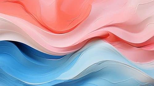 Abstract Art: Wave of Colors in Subtle Pastel Hues