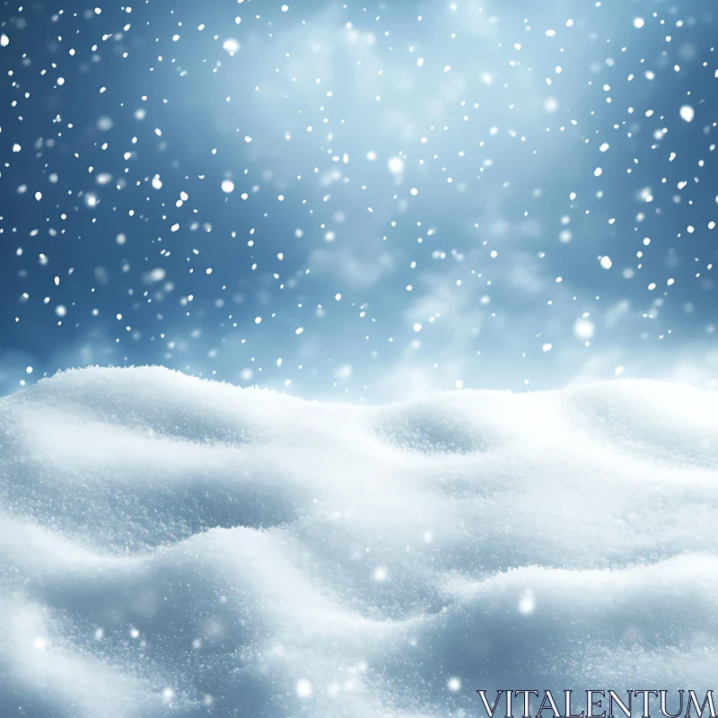 AI ART Peaceful Snow-Covered Winter Scene