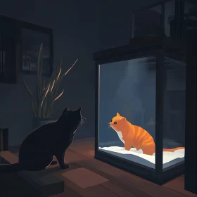 Cat Mystique: The Gaze Inside the Glass