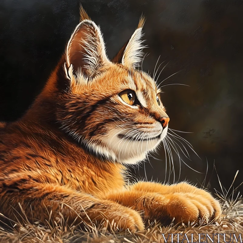 AI ART Serene Lynx Close-Up