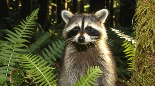 Majestic Raccoon in the Enchanting Forest