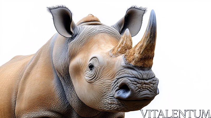 Close-Up of a Rhinoceros AI Image