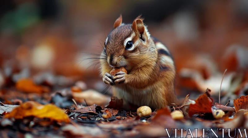 Captivating Chipmunk Close-Up: Nature's Delicate Beauty AI Image