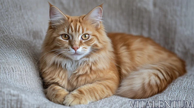 AI ART Golden-Eyed Feline with Textured Background