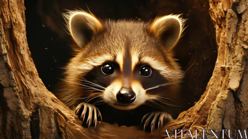 Majestic Raccoon: Captivating Wildlife Photo AI Image