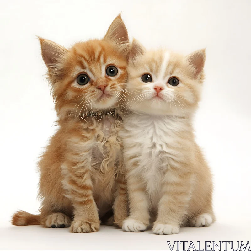 Cute Kittens with Gorgeous Fur AI Image