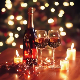 Warm Festive Wine Setting