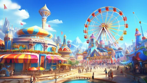 Fantasy Amusement Park - Digital Painting