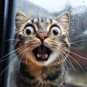 Adorable Surprised Cat Image