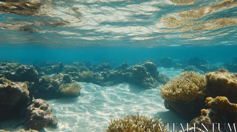 Vibrant Underwater Coral Ecosystem AI Image