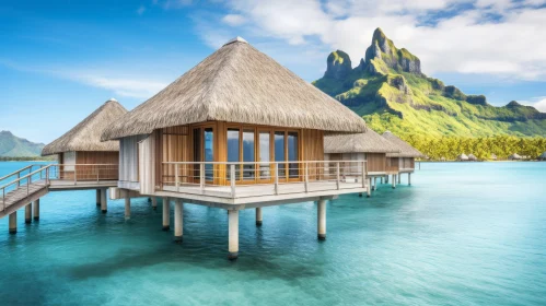 Thatched Roof Bungalows in the Ocean - Grandiose Architecture