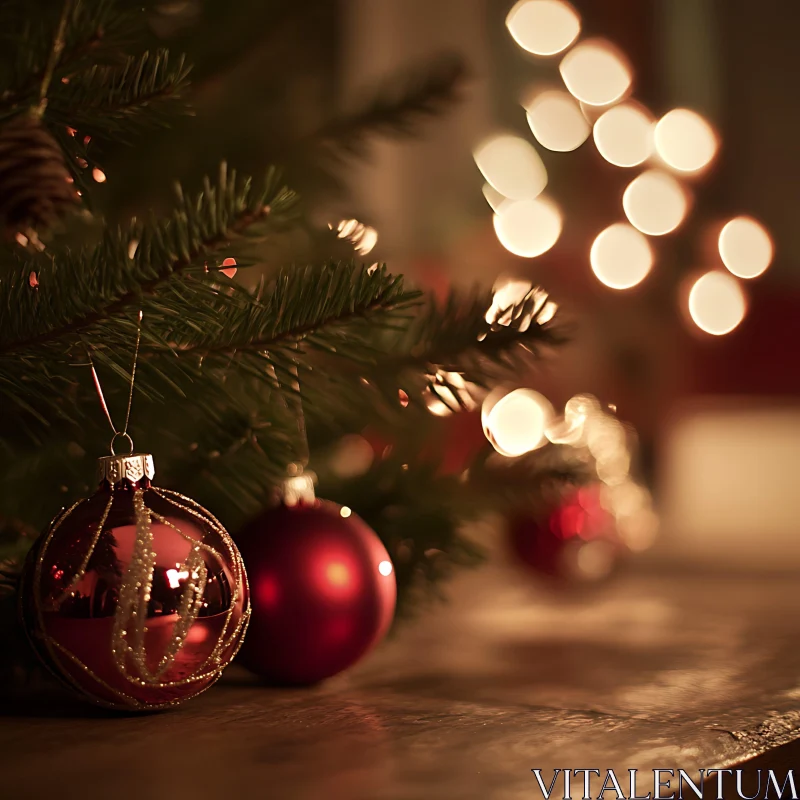 Holiday Ornamented Christmas Tree with Twinkling Lights