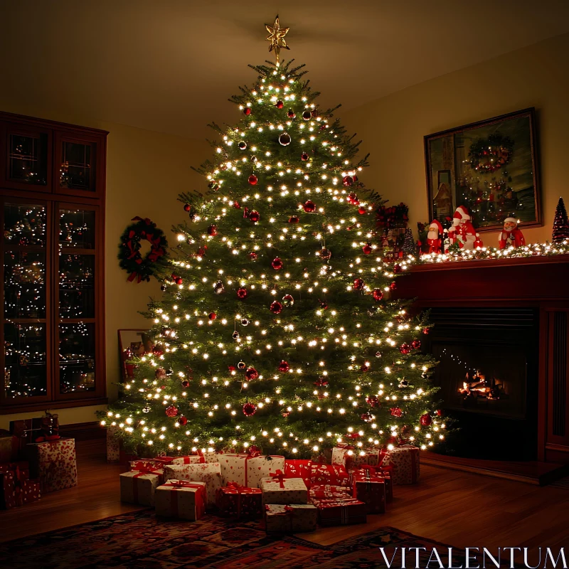 Cozy Christmas Tree Scene