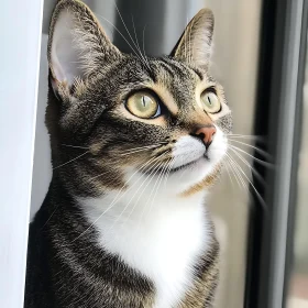 Detailed Close-Up of a Cat