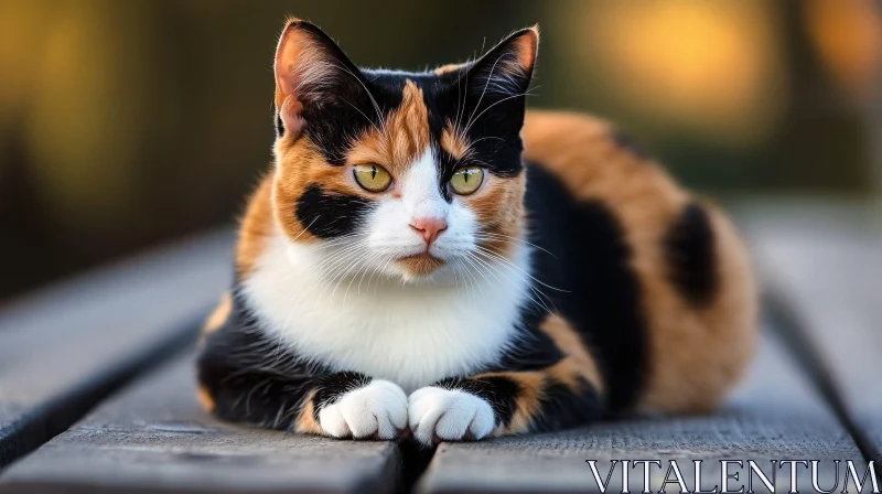 Detailed Calico Cat Portrait