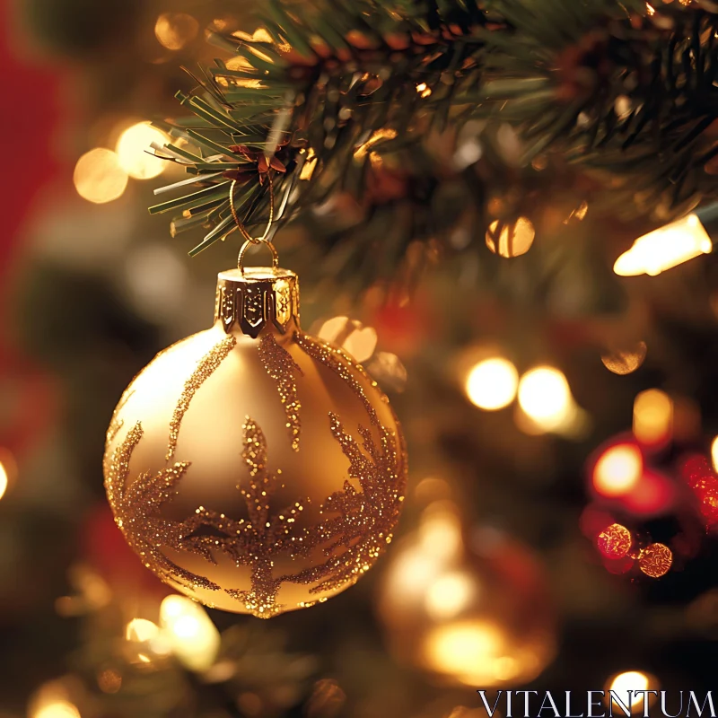 Festive Christmas Tree Ornament with Lights
