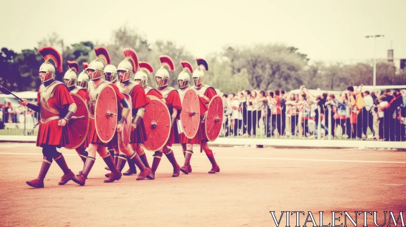 AI ART Roman Soldiers Parade in Perfect Formation