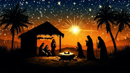 Serene Christmas Nativity Scene