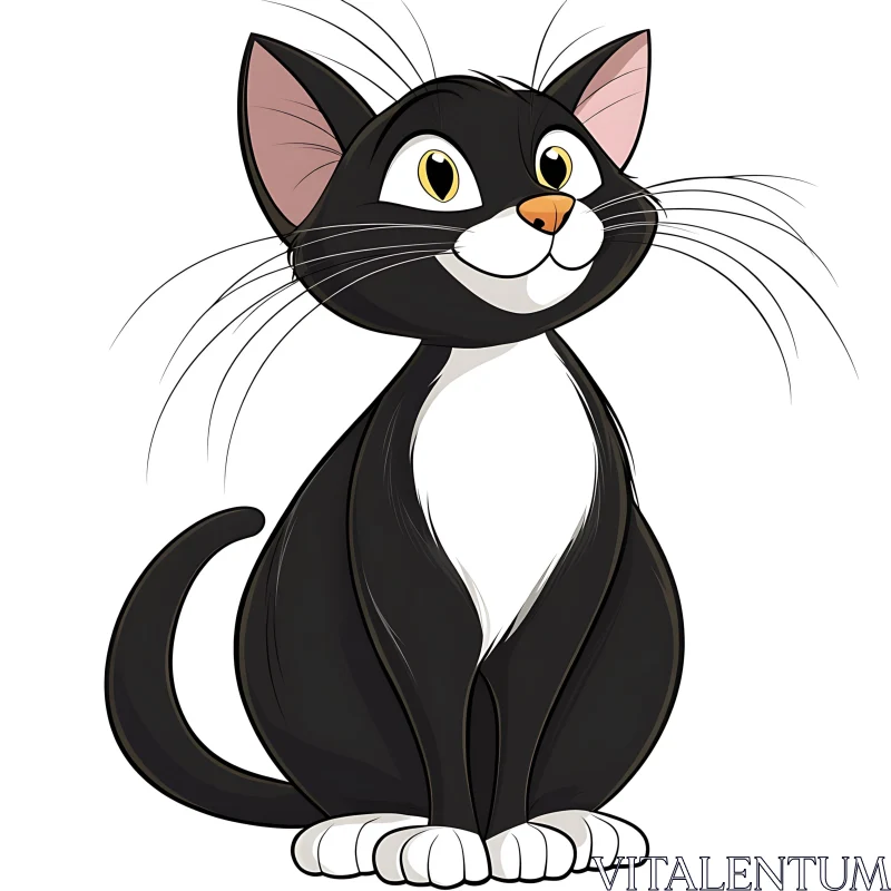 AI ART Friendly Animated Cat Character