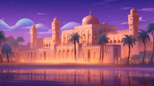 Enigmatic Arabian Palace Illustration