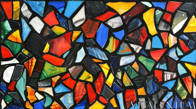 Colorful Glass Mosaic Artwork AI Image