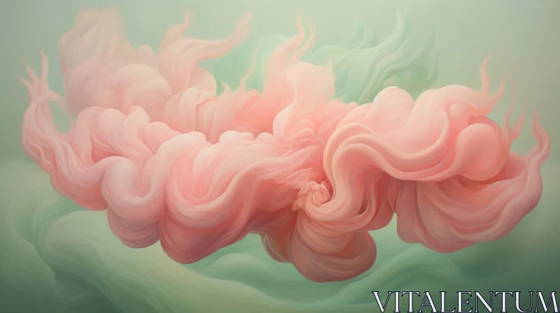 AI ART Pink and Green Nebula - Celestial Beauty Captured