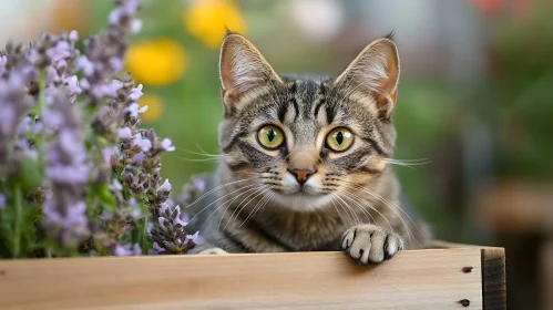 Cat With Flowers