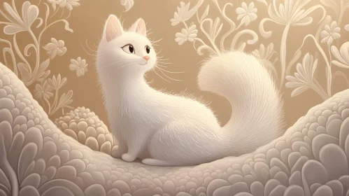 Delightful Feline Art in Pastel Hues