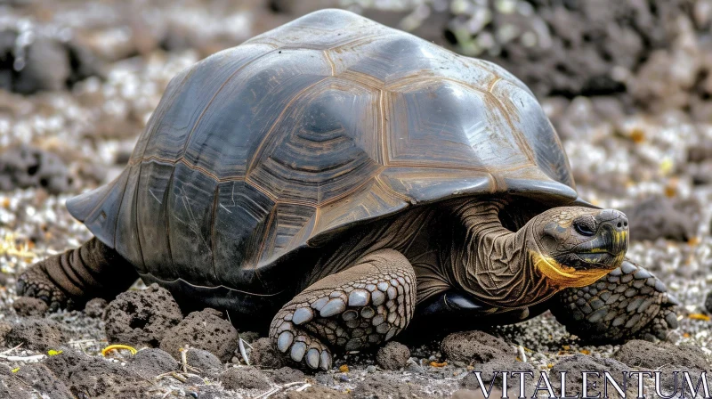 Close-up of a Majestic Galapagos Tortoise - Nature Photography AI Image