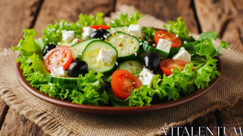 AI ART Delicious Greek Salad: Fresh and Flavorful | Artistic Image