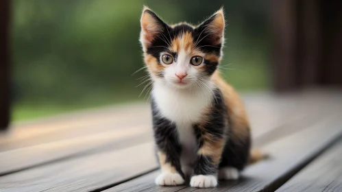 Cute Calico Kitten on Deck